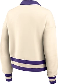 Nike Women's LSU Tigers Legacy Fleece Crop 1/4 Zip Jacket