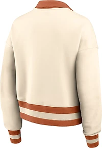 Nike Women's Texas Longhorns Legacy Fleece Crop 1/4 Zip Jacket