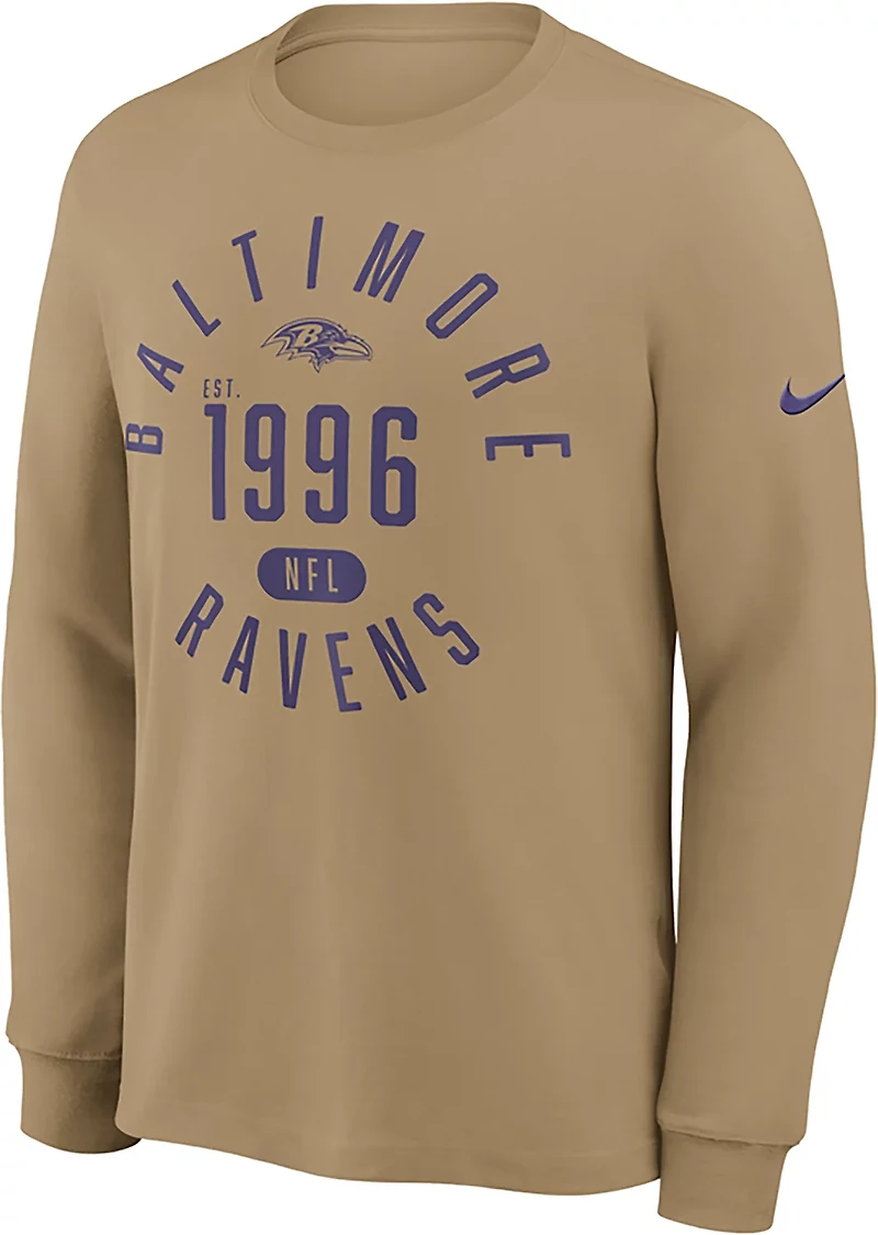 Nike Men's Ravens Rewind Slub Long Sleeve T-shirt