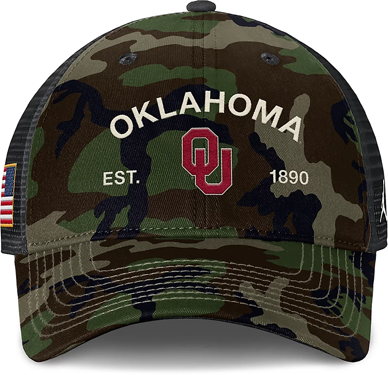 Jordan Men's Oklahoma Military Appreciation Rise Structured Trucker Cap