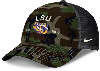 Nike Men's LSU Military Appreciation Rise Structured Trucker Cap