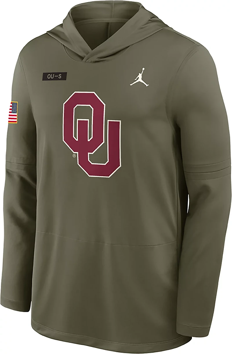Jordan Men's Oklahoma Military Appreciation Dri-FIT Lightweight Hoodie Top