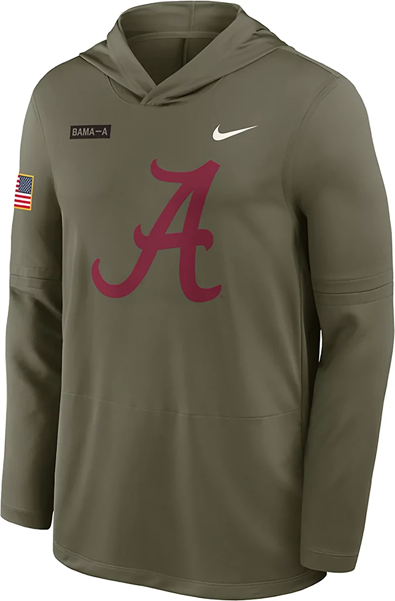 Nike Men's Alabama Military Appreciation Dri-FIT Lightweight Hoodie Top