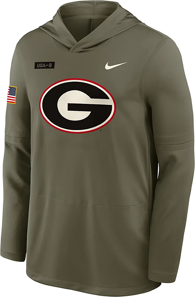 Nike Men's Georgia Military Appreciation Dri-FIT Lightweight Hoodie Top