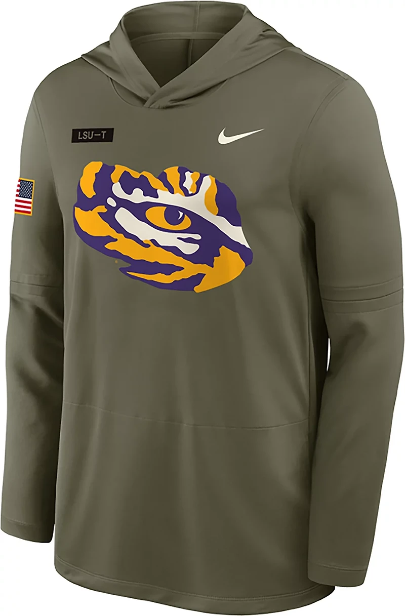 Nike Men's LSU Military Appreciation Dri-FIT Lightweight Hoodie Top