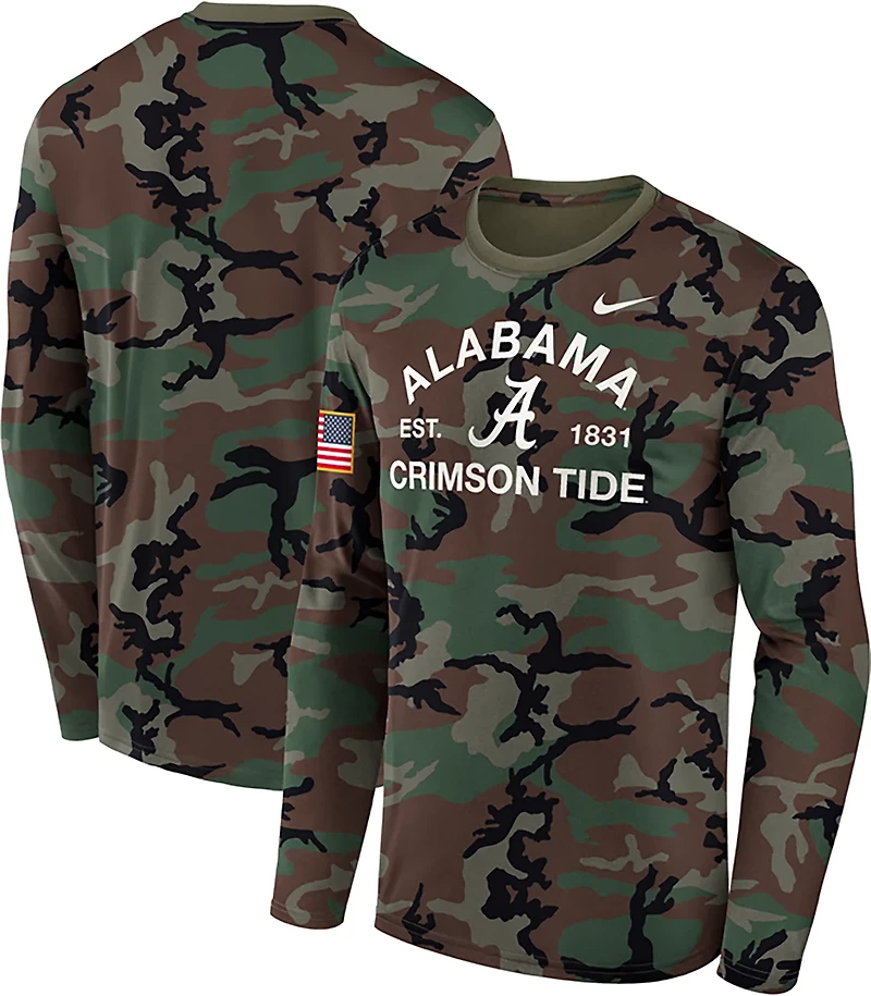Nike Alabama Crimson Tide 2025 Military Appreciation Legend Dri-FIT Long Sleeve T-Shirt