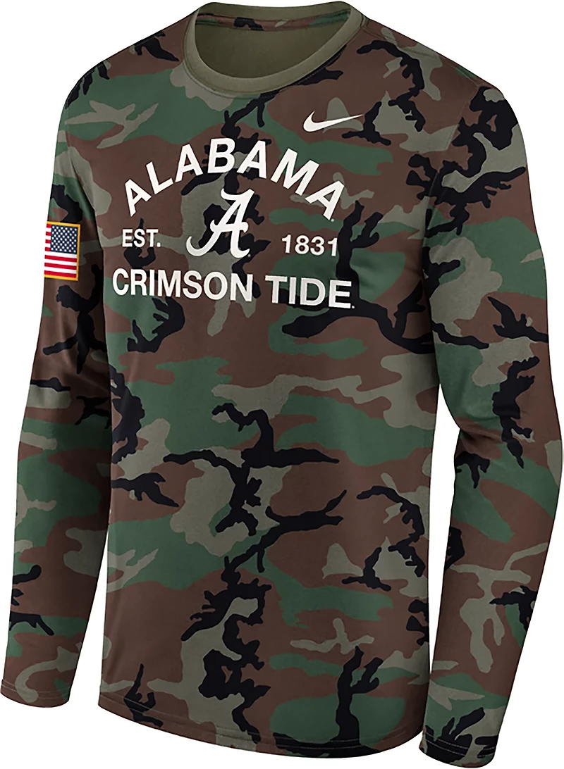 Nike Alabama Crimson Tide 2025 Military Appreciation Legend Dri-FIT Long Sleeve T-Shirt
