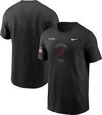 NUT ALABAM BLACK NCAA NIK 2025 MILITARY APPRECIATION DRI-FIT COTTON SS TEE TEEMENSCR