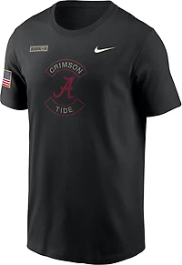 NUT ALABAM BLACK NCAA NIK 2025 MILITARY APPRECIATION DRI-FIT COTTON SS TEE TEEMENSCR