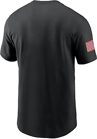 NUT ALABAM BLACK NCAA NIK 2025 MILITARY APPRECIATION DRI-FIT COTTON SS TEE TEEMENSCR