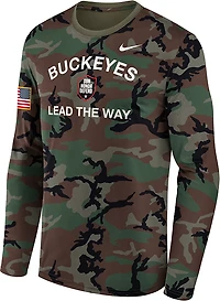 Nike Ohio State Buckeyes 2025 Military Appreciation Legend Dri-FIT Long Sleeve T-Shirt