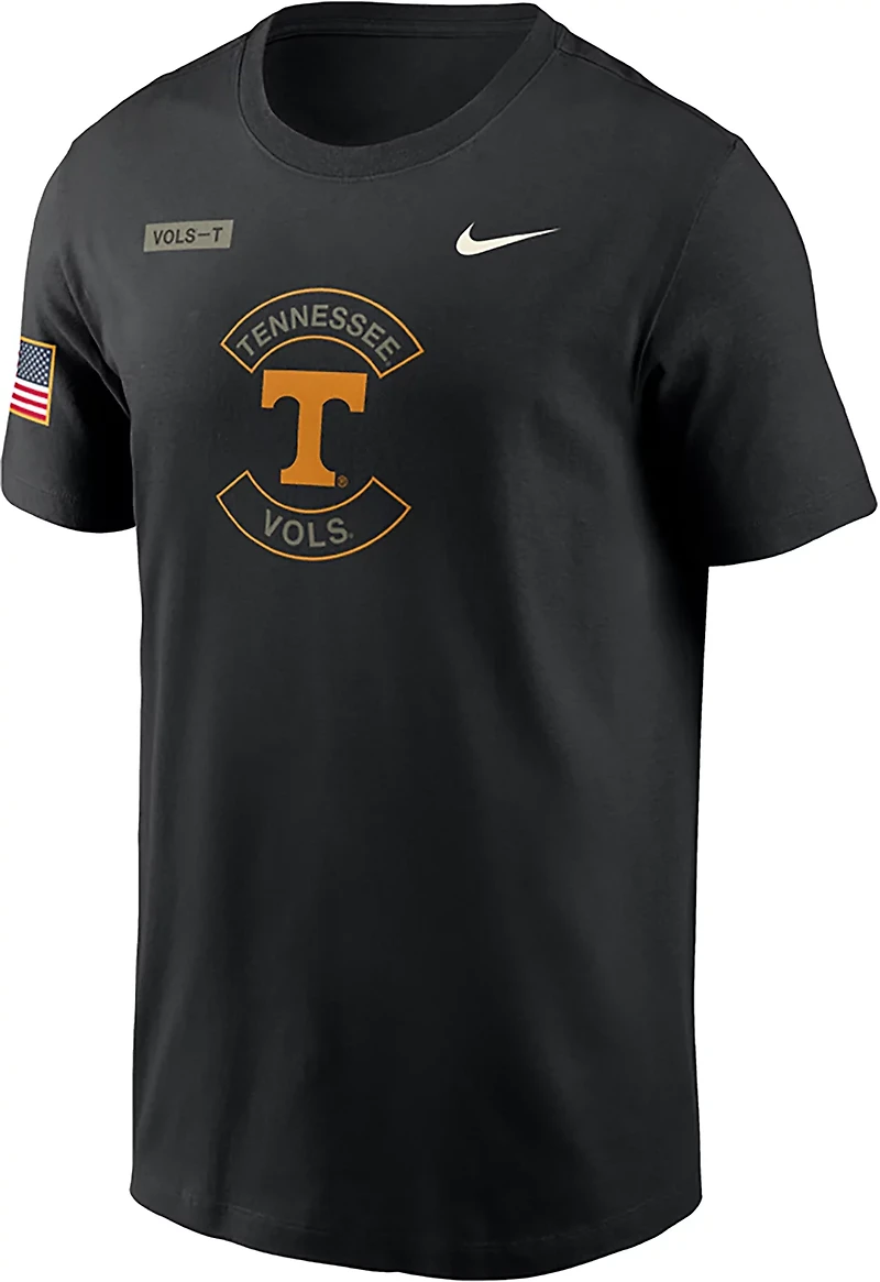 NUT TENN BLACK NCAA NIK 2025 MILITARY APPRECIATION DRI-FIT COTTON SS TEE TEEMENSCR