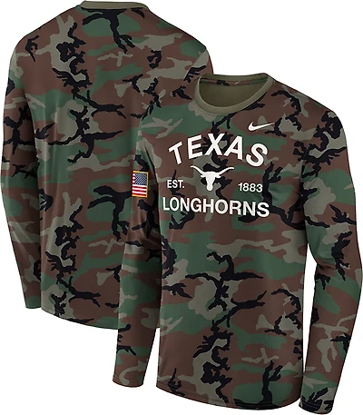 Nike Texas Longhorns 2025 Military Appreciation Legend Dri-FIT Long Sleeve T-Shirt