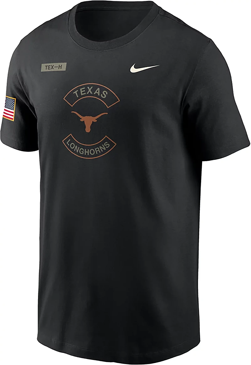 NUT TEXAS BLACK NCAA NIK 2025 MILITARY APPRECIATION DRI-FIT COTTON SS TEE TEEMENSCR
