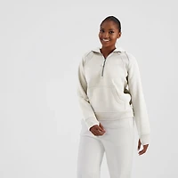 Freely Women's Hilary Mixed Rib Cozy Half Zip Hoodie