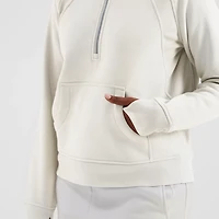 Freely Women's Hilary Mixed Rib Cozy Half Zip Hoodie