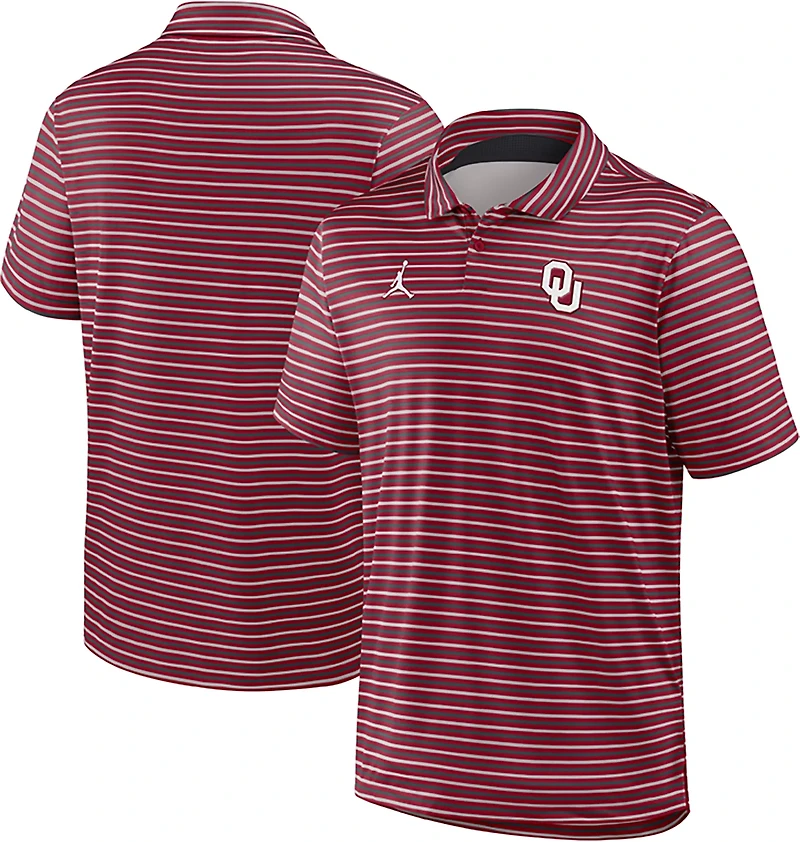 Jordan Men's University of Oklahoma Dri-FIT Stripe Tour Polo Shirt