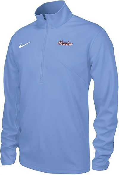 Nike Men’s University of Houston Blue Out Dri-FIT Training 1/4 Zip Long Sleeve Top