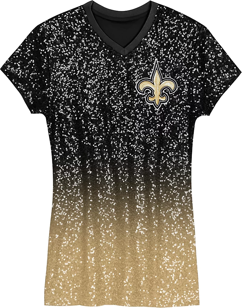 Outerstuff Women's New Orleans Saints Glam 2.0 Sequin Dress