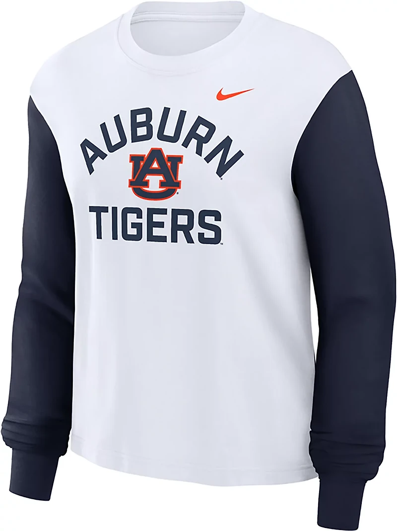 Nike Women's Auburn University Tigers School Arch Boxy Long Sleeve Graphic T-shirt