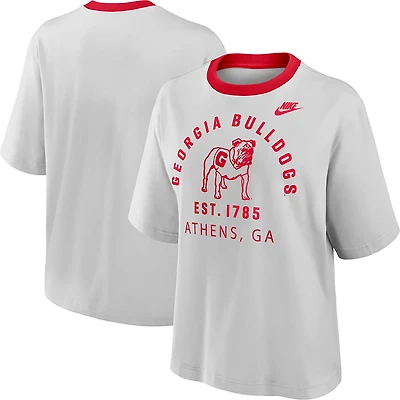 Nike Women's Georgia Bulldogs Legacy Arch Script Boxy Short Sleeve T-shirt
