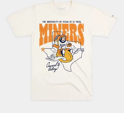 Homefield Men's UTEP Miners Football Vintage Flying Paydirt Pete Short Sleeve T-shirt