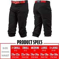 Franklin Sports Kids’ Classic Fit Knee High Baseball + Softball Pants