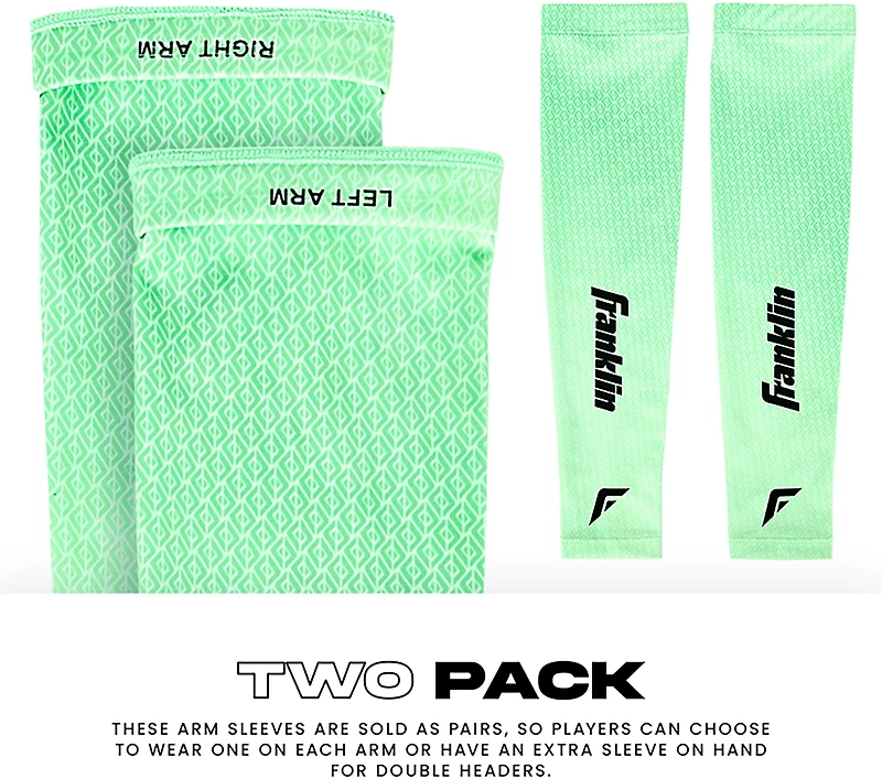 Franklin Sports Adults’ Baseball + Softball Arm Compression Sleeves