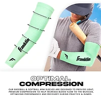 Franklin Sports Adults’ Baseball + Softball Arm Compression Sleeves