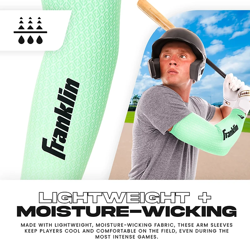 Franklin Sports Adults’ Baseball + Softball Arm Compression Sleeves