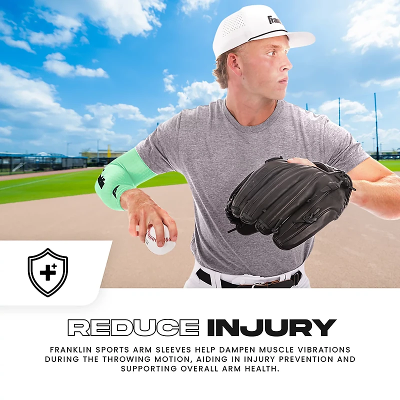 Franklin Sports Adults’ Baseball + Softball Arm Compression Sleeves