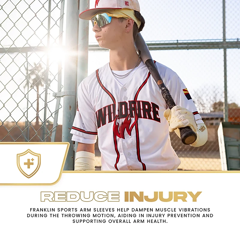 Franklin Sports Kids’ Baseball + Softball Arm Compression Sleeves