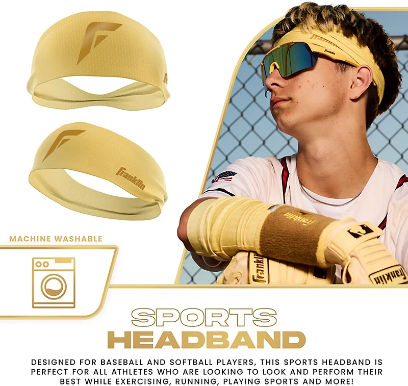 Franklin Sports Adults’ Baseball + Softball Headband