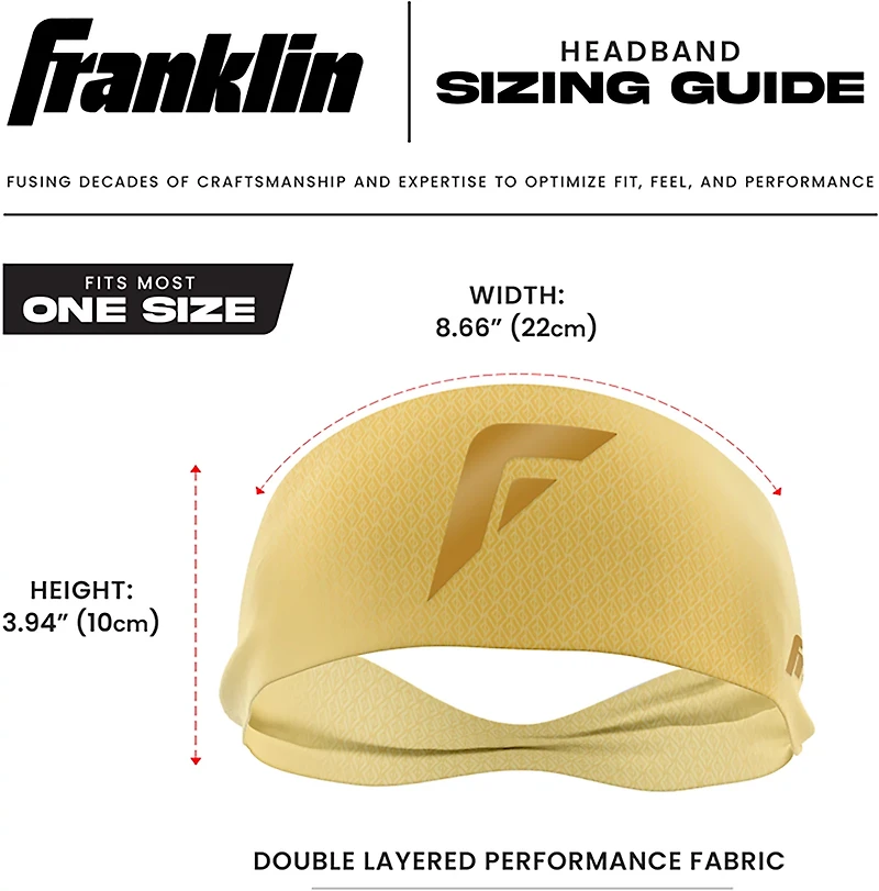 Franklin Sports Adults’ Baseball + Softball Headband