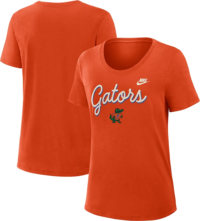 Nike Women's University of Florida Mascot Script Slub Graphic T-shirt