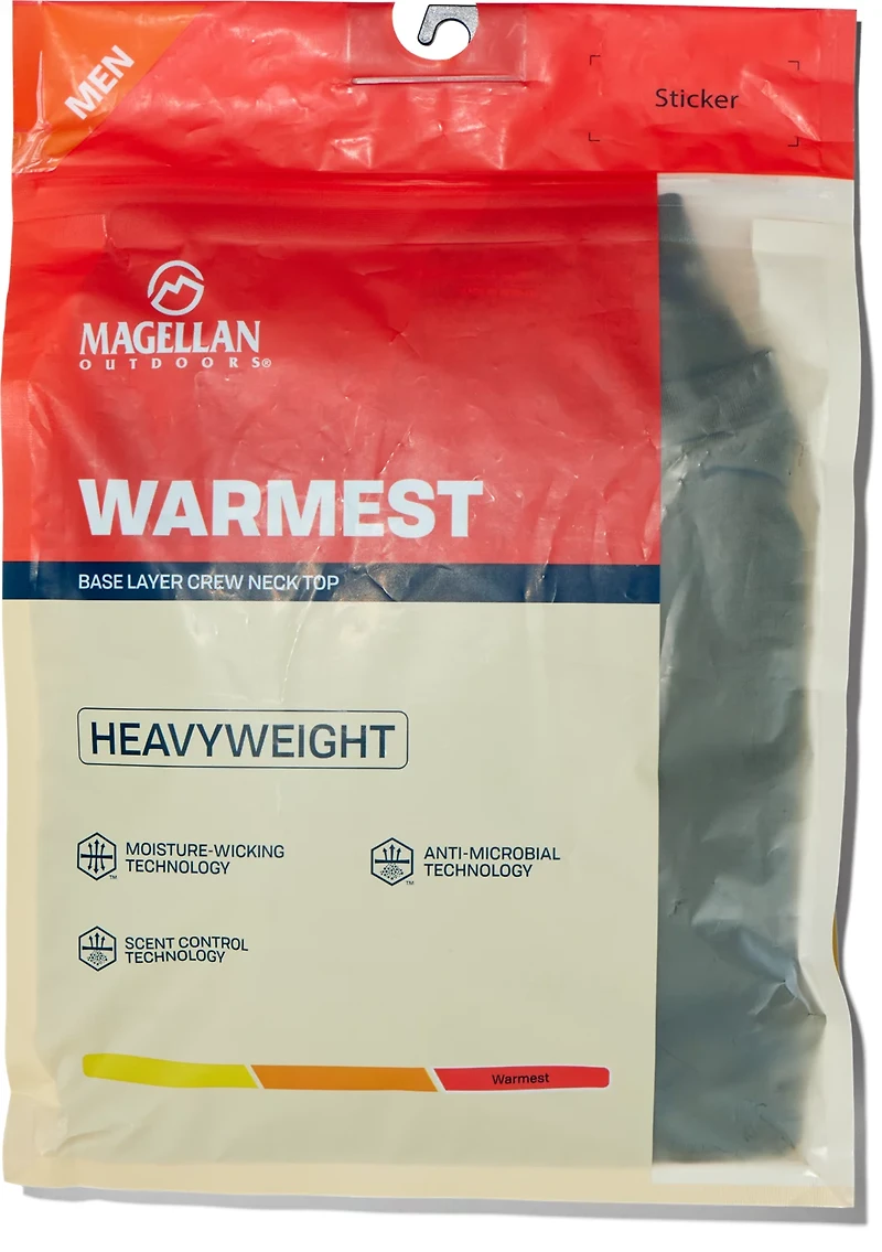 Magellan Outdoors Men's HuntGear Heavy Weight Baselayer Crew Neck Top