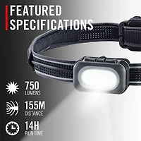 Coast RL15R Rechargeable 750 Lumen Headlamp