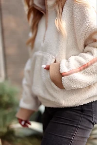 Jadelynn Brooke Women's Around The Clock Teddy Quarter Zip