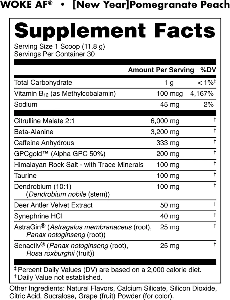 Bucked Up Woke AF Pre-Workout - 30 servings