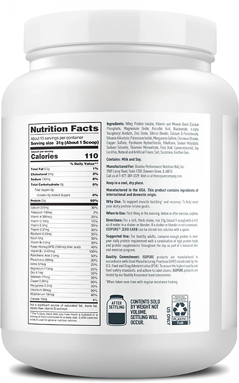 Isopure Zero Carb 1 lb. Protein