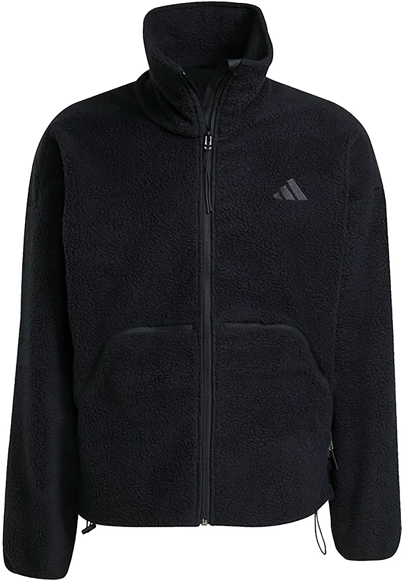 adidas Men's City Tech High Pile Fleece Full-Zip Sportswear Track Top