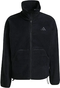 adidas Men's City Tech High Pile Fleece Full-Zip Sportswear Track Top