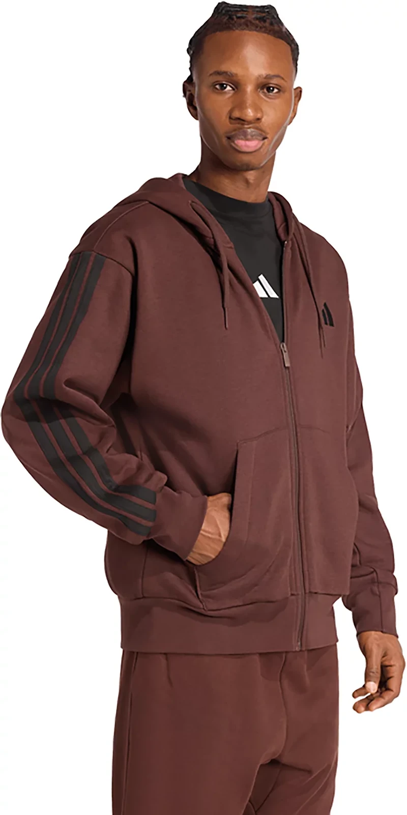 adidas Men's Essentials 3-Stripes Fleece Sportswear Hoodie
