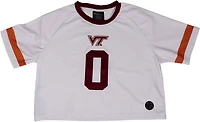Something Inked Women's Virginia Tech Hokies Fashion Cropped Football Jersey