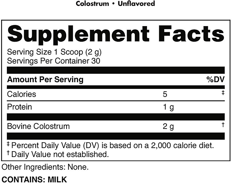 Bucked Up Essentials Colostrum Powder 30 Servings