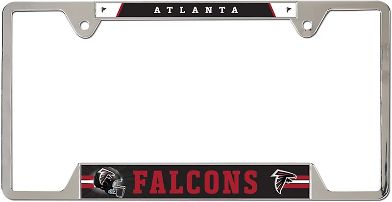 WinCraft Atlanta Falcons 6 in x 12 in Metal License Plate Frame