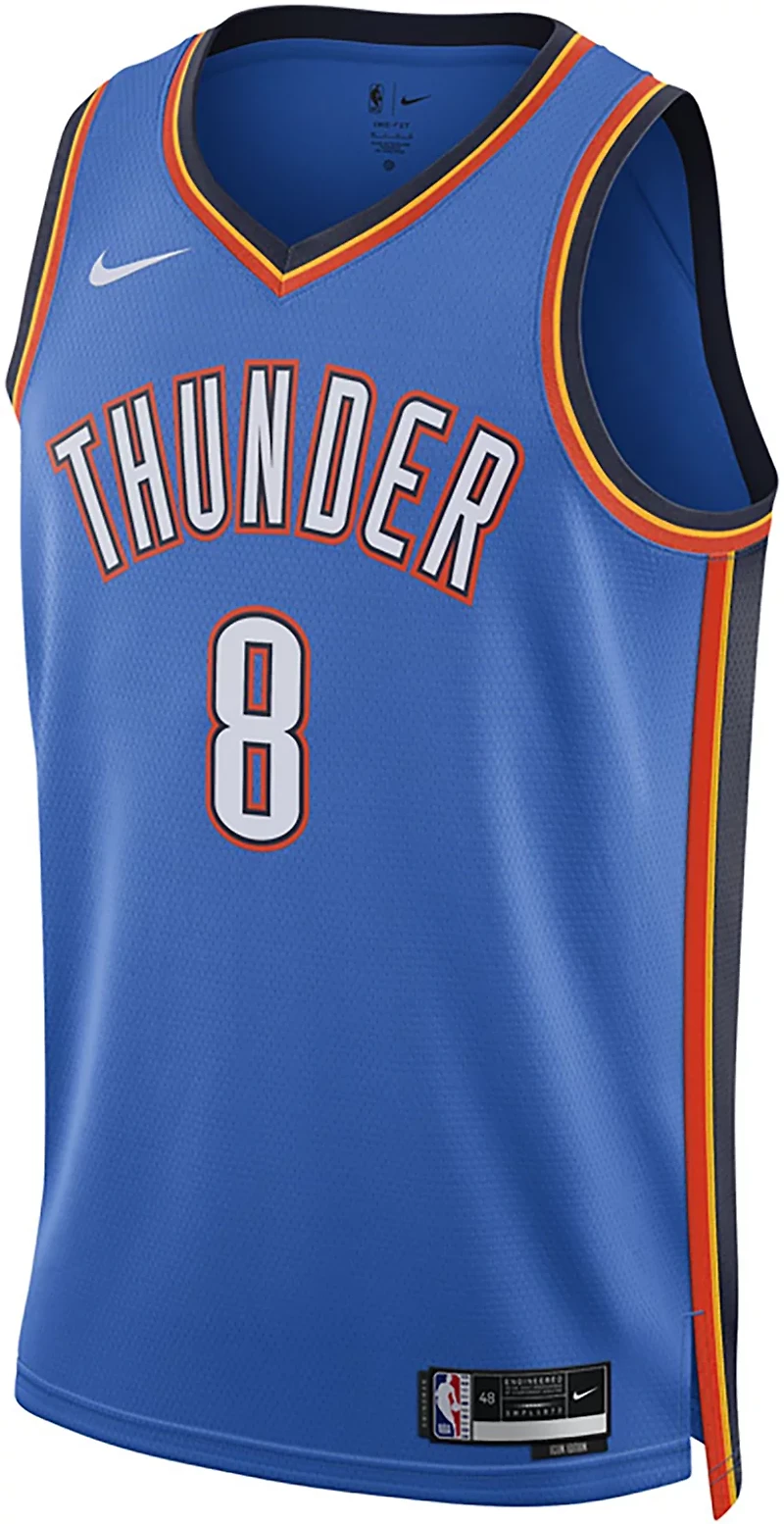 Nike Men's Oklahoma City Thunder Jalen Williams Swingman Icon Player Name and Number Jersey