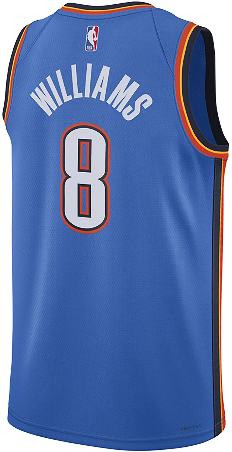 Nike Men's Oklahoma City Thunder Jalen Williams Swingman Icon Player Name and Number Jersey
