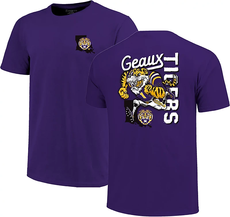 Image One Youth's Louisiana State University Tigers Sketched Mascot Stack Short Sleeve T-shirt