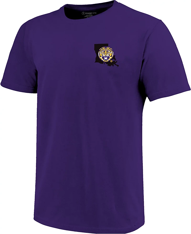 Image One Youth's Louisiana State University Tigers Sketched Mascot Stack Short Sleeve T-shirt
